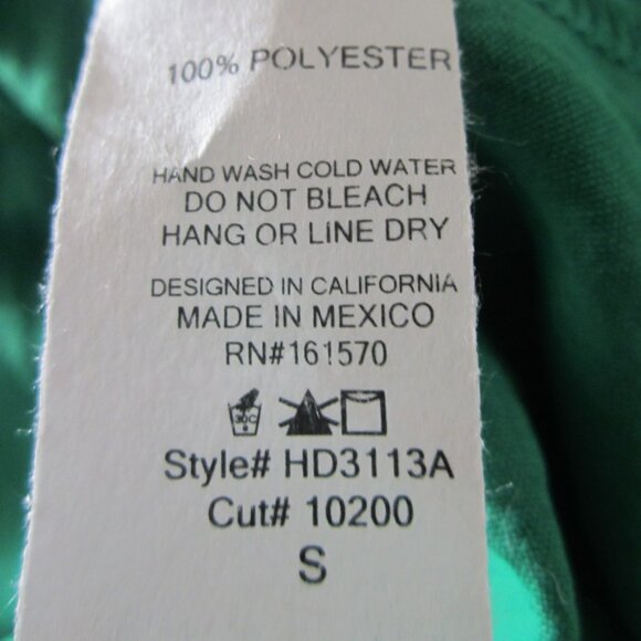 Shamrock Green Sweetheart Neckline Tiered Crinkle Dress by Haptics Size Small - Picture 8 of 8